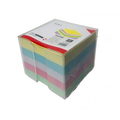 Блок для записи KAZMIR 85х85х75, пластиковый бокс,5 цветов,750листов